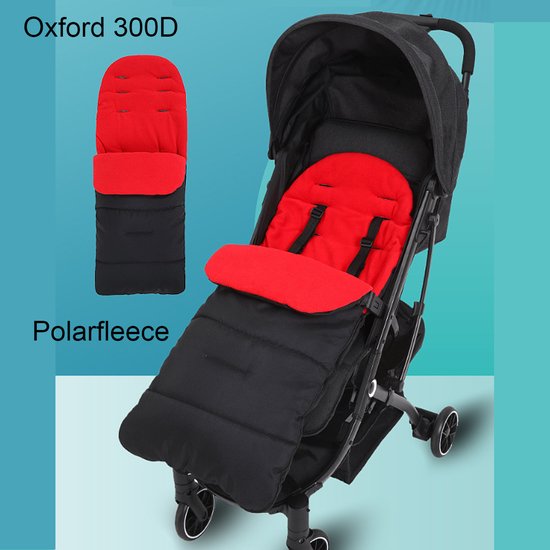 Allernieuwste.nl® Winterwarme Voetenzak voor Buggy en Kinderwagen - Universele Slaapzak Rood/Zwart van Allernieuwste.nl® — afbeelding 3