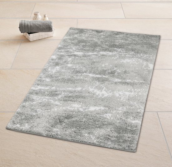 Kleine Wolke - Badmat Nevoa Silvergrey (gris), 60x 60 cm