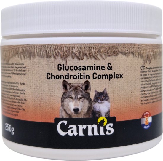 Foto: Carnis glucosamine en chondro tine complex 250 gram hond kat