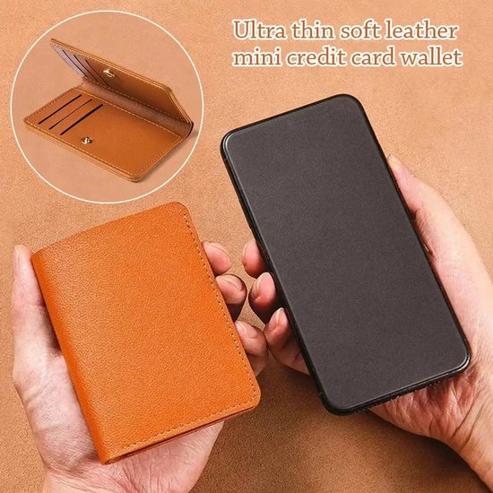 ANYWN Kleine damesportemonnee van zacht leer, kleine portemonnee voor dames, mini-portemonnee met groot muntvak met ritssluiting, paars, 11 x 3 x 9 cm, Minimalistisch