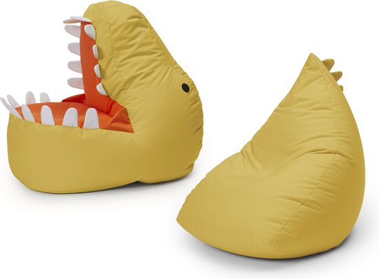 LUMALAND kinderzitzak set "Dino" (2 st.) - mosterdgeel