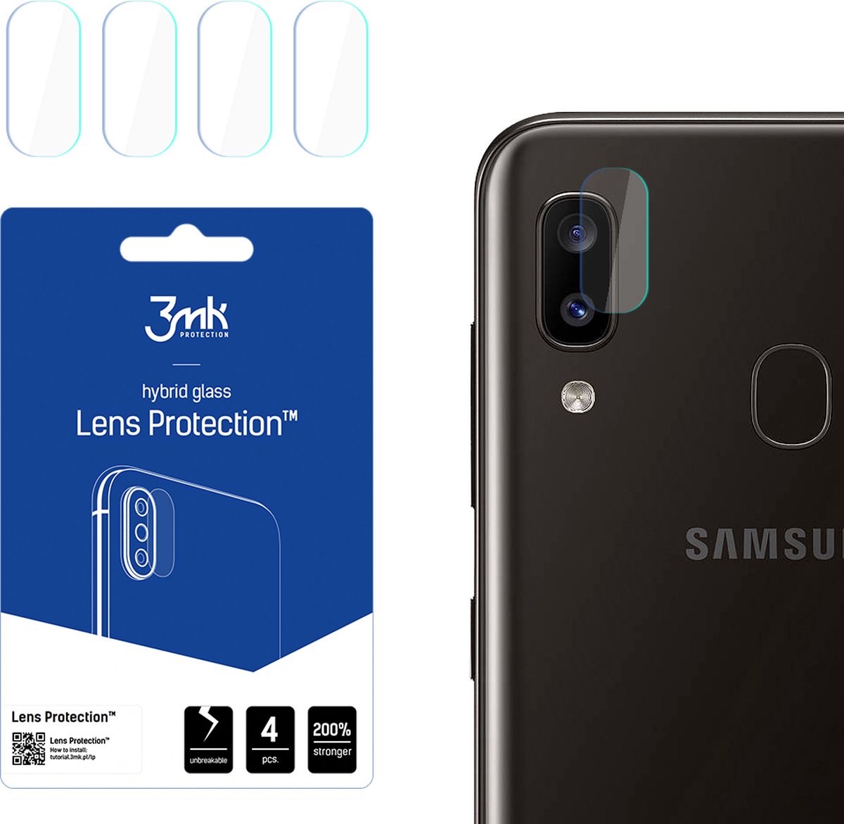 Samsung Galaxy A20e - 3mk Lens Protection