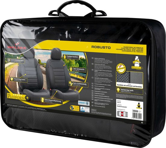 Housse de siège auto Robusto sur mesure pour VW T-Roc (A11) 07/2017-Aujourd'hui, 2 housses de siège simples pour sièges standards