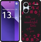 Cazy Hoesje Zwart geschikt voor Xiaomi Redmi Note 13 Pro+ 5G Most Wonderful Time