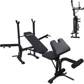Bol.com Mobiclinic Pressfit - Banc multifonctionnel - Acier - Pliable - Réglable - Support de barre - 140x170x110cm - 250kg aanbieding