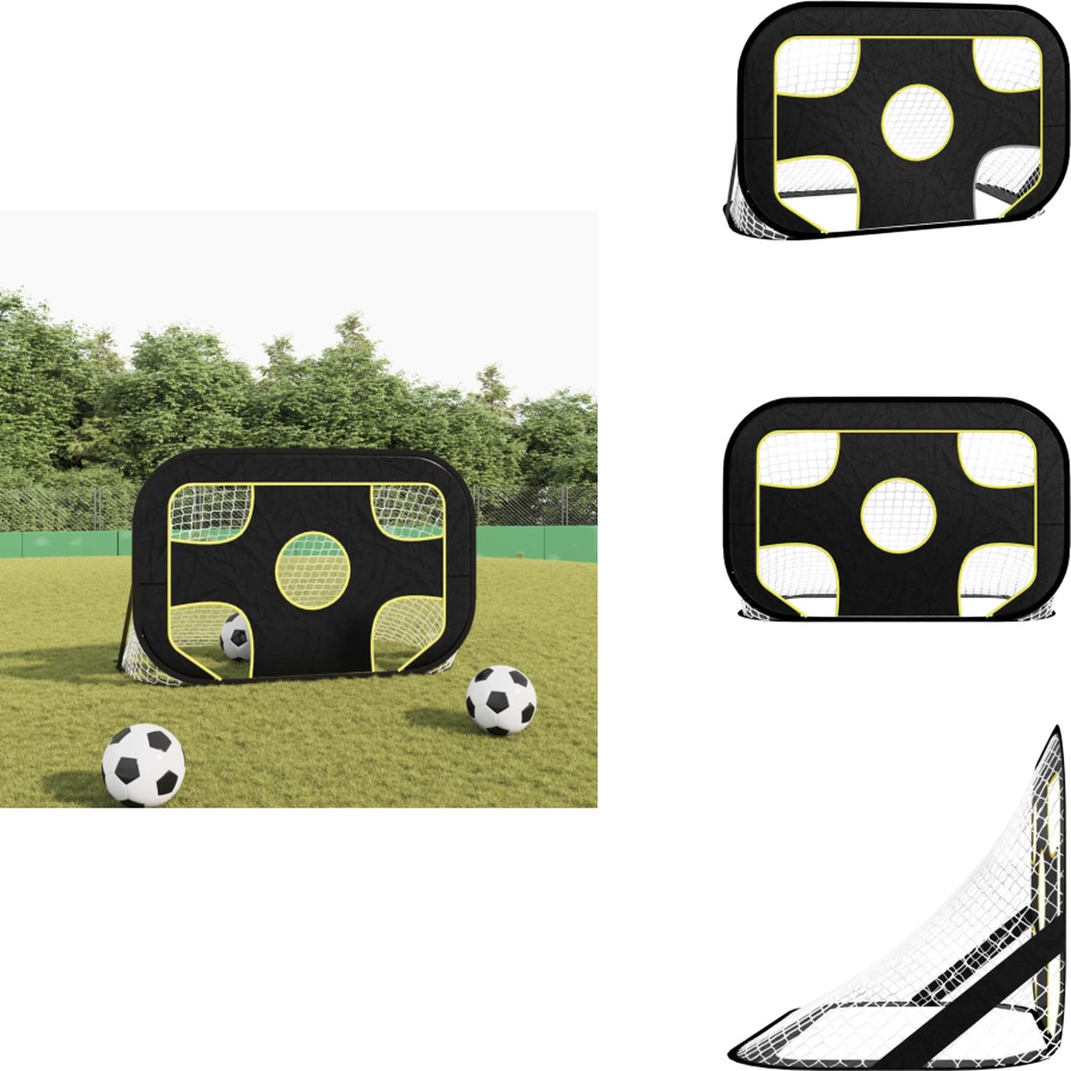But De Football 4 En 1 Pour Jardin Et Enfants - Pop Up Portable Avec Entraîneur Et Cibles