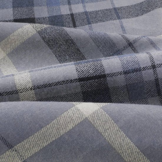 Droomtextiel Flanel Dekbedovertrek Solden Blauw - 140x200/220 cm - Super Zacht — afbeelding 3