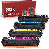 LOSMANN Toner compatibel met HP 203X 203A CF540X CF541X CF542X CF543X voor HP Color Laserjet Pro MFP M281fdw M281fdn M281cdw M280nw M254dw M254nw M254dn (zwart cyaan geel magenta, verpakking van 5