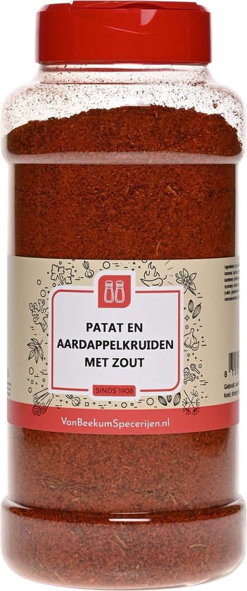 Van Beekum Specerijen - Patat & Aardappelkruiden Met Zout - Strooibus 600 Gram