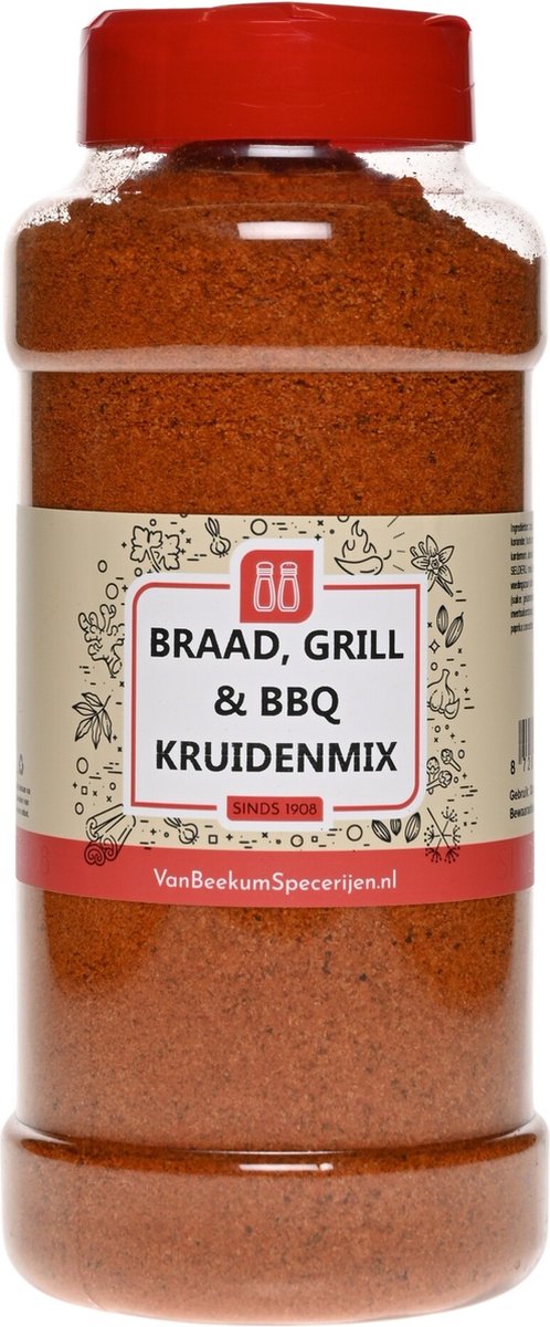 Goedkoopste Van Beekum Specerijen - Braad, Grill & BBQ Kruidenmix - Strooibus 600 gram