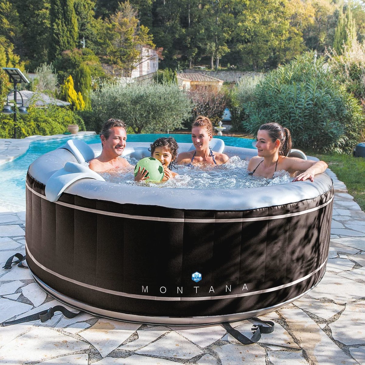 Opblaasbare rond spa voor 4 personen - 175 cm diameter - afbeelding 2