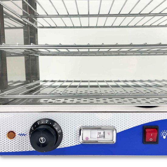 HCB® - Professionele Horeca Warmhoudvitrine - 230V - RVS / INOX - 33.5x85x53 cm (DxBxH) - 20 kg - 3810 — afbeelding 5