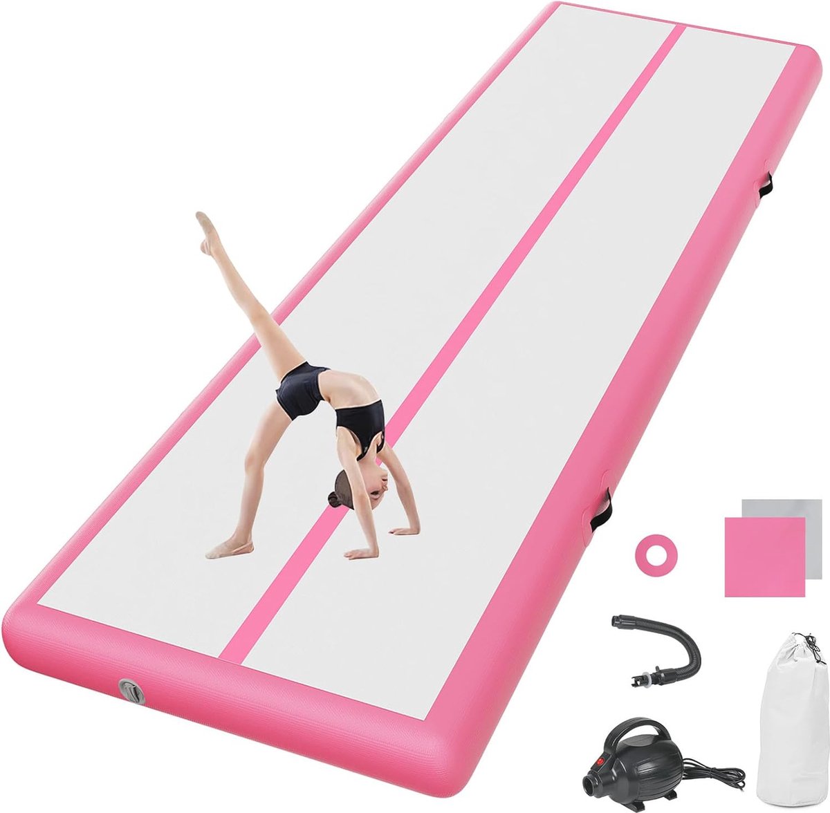 Opblaasbare Turnmat 3m - 10cm Hoog Gymnastiek en Yoga Mat
