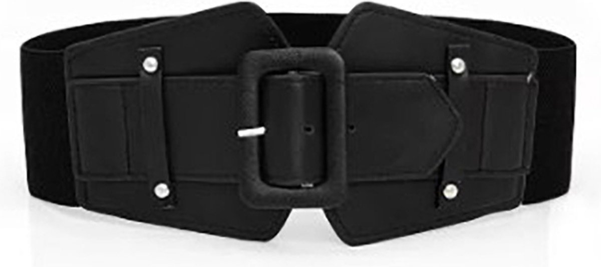 Actie4you® - Elastische Damesriem - Stretch - Brede Vrouwen Riem - Tailleband – Jurk Riem – Zwart