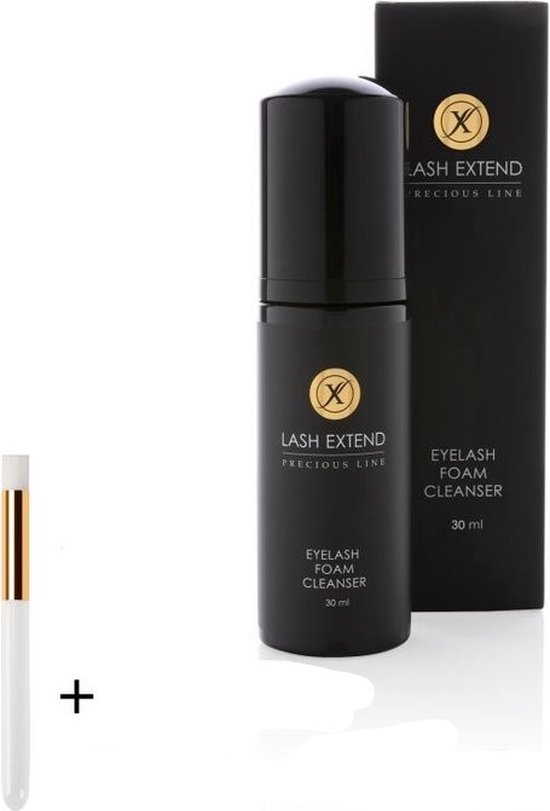 Lash Extend - Foam cleanser - 30 ml - wimper shampoo NU met Wimper reinigingsborstel - Lash foam shampoo - lash soap - wimper zeep - cleanser for eyelashes - wimper schuim - wimper reiniging- olievrij