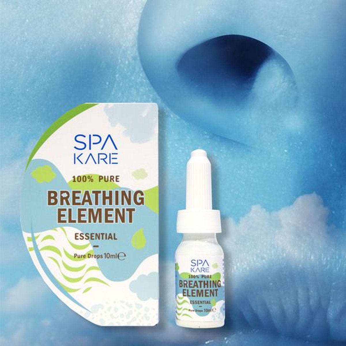 Goedkoopste Spa Kare Breathing Element/ Natuurlijke en actieve etherische oliën pepermuntolie -Verlichting-Frisheid-Verademing- dennennaaldolie- Cajeput-olie- wierookolie -mirreolie