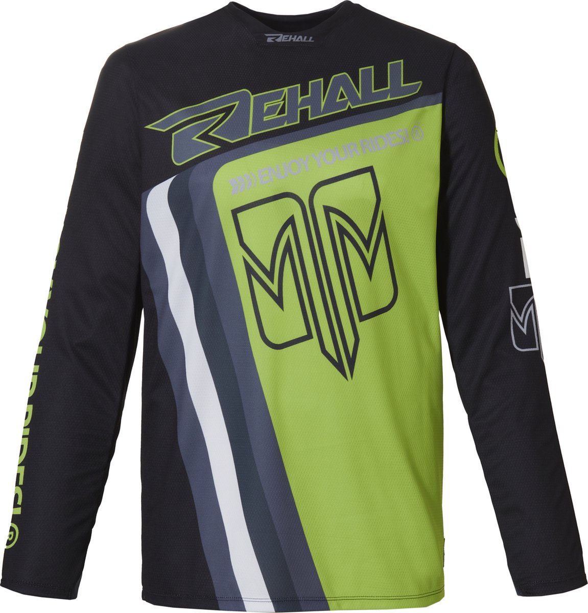 Rehall MIKE-R Heren Fietsshirt Lange Mouw Mountainbike Shirt Sportshirt Groen