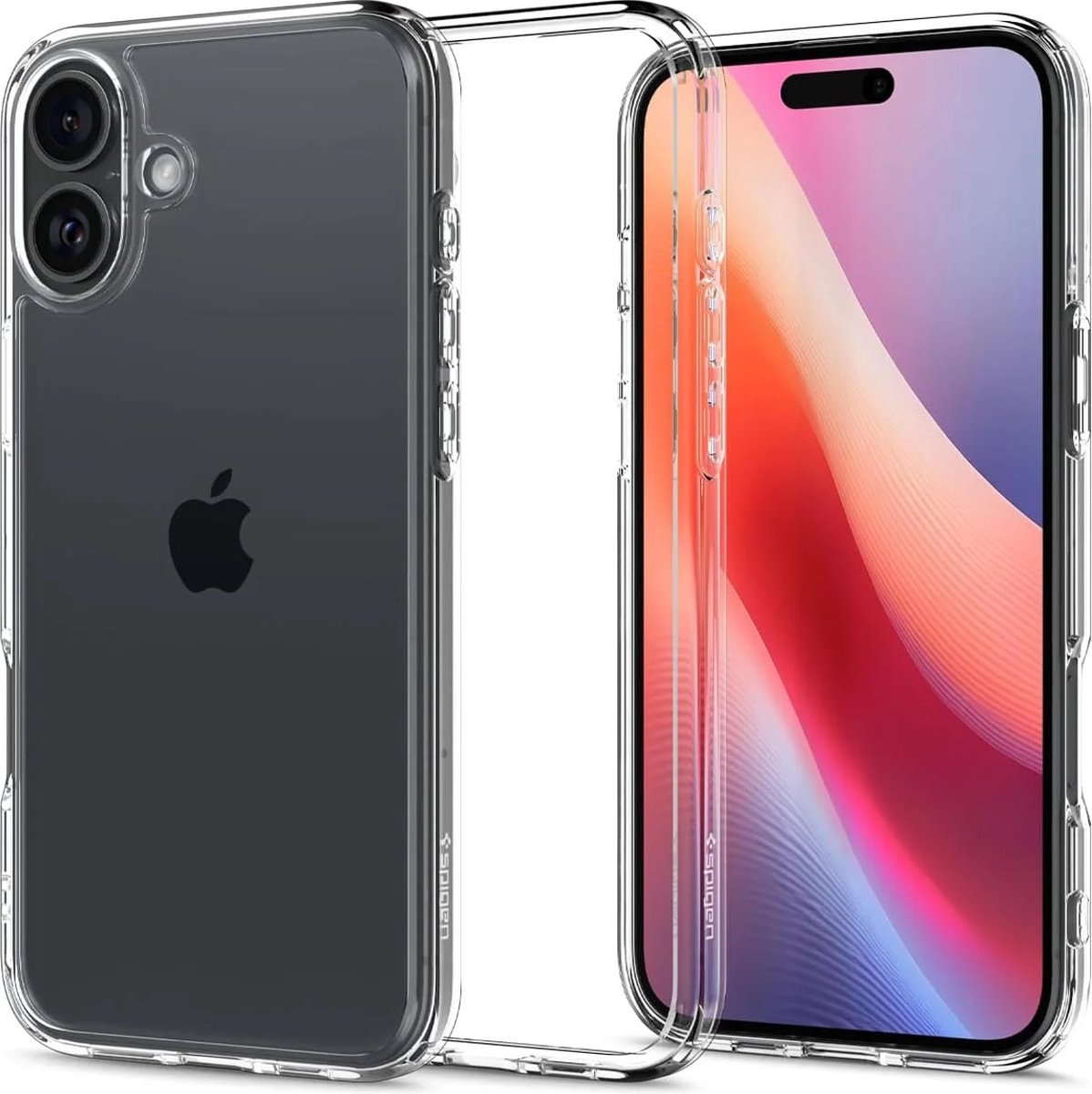 Spigen Geschikt voor Apple iPhone 16 Plus - Ultra Hybrid - Back Cover Hoesje - Transparant