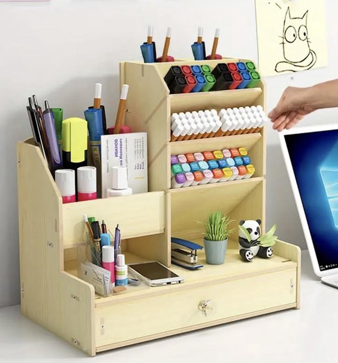 Fleau Bureau/Desk Organizer - 12 Vakken - Met Lade - Pennenhouder