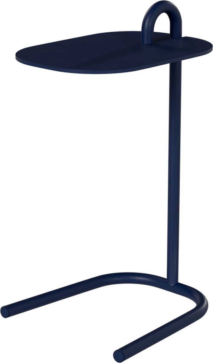 Design In Box - Bijzettafel Bank - Sidetable - Banktafel - Metaal - Donkerblauw - 35x30x63 cm