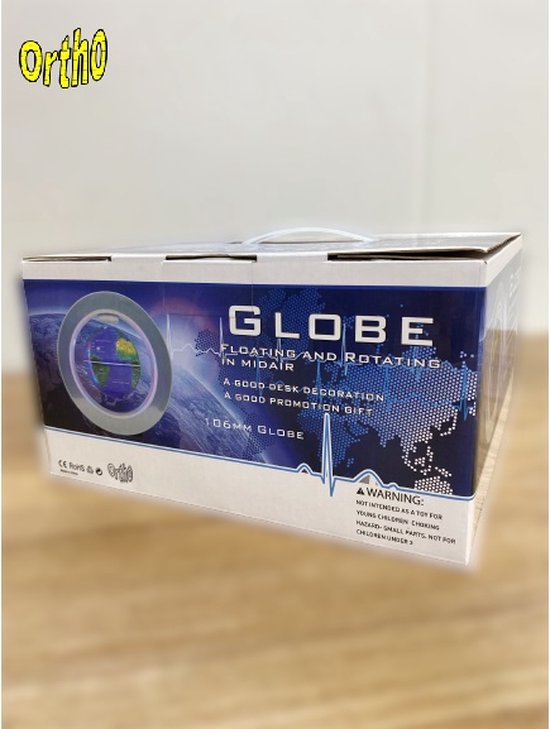 Ortho® - Globe flottant magique - Accessoire de bureau unique - Veilleuse - Eclairage LED - Globe magnétique - Groot modèle