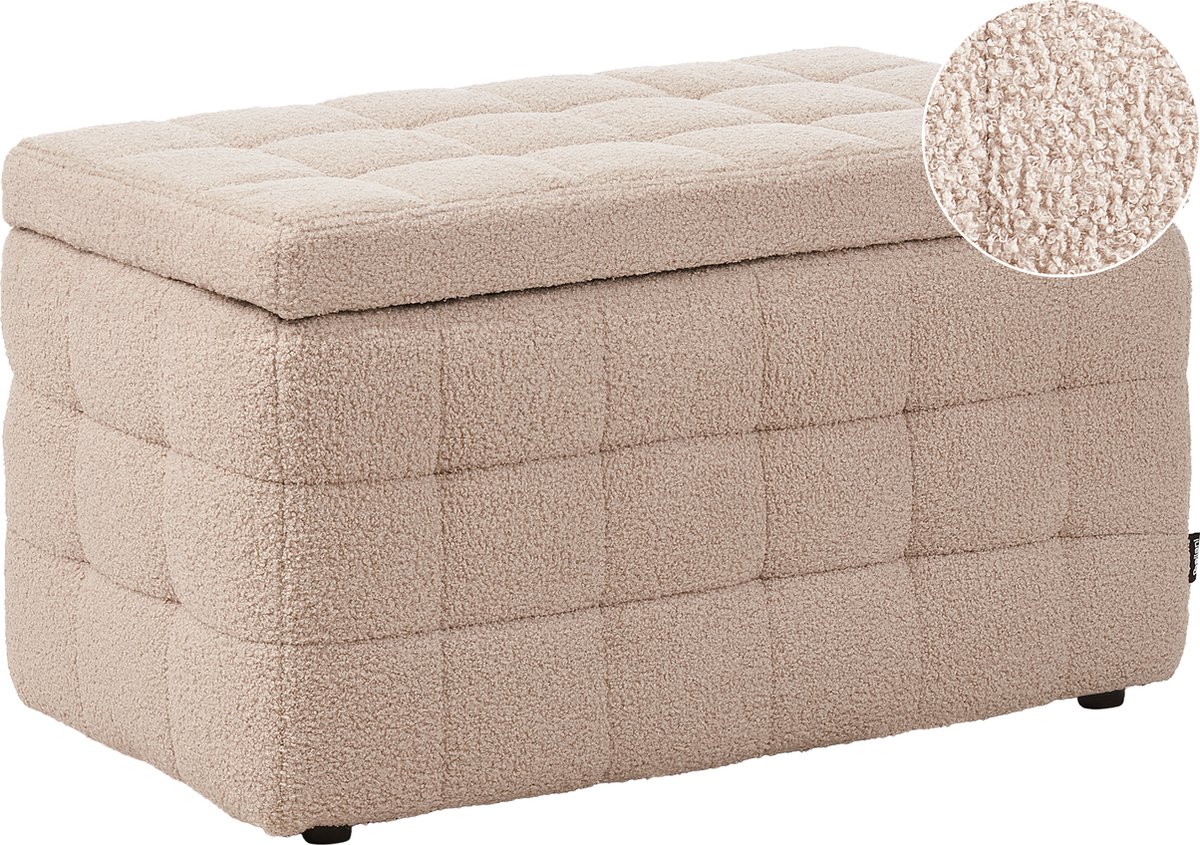MICHIGAN - Ottomaan - Beige - Bouclé
