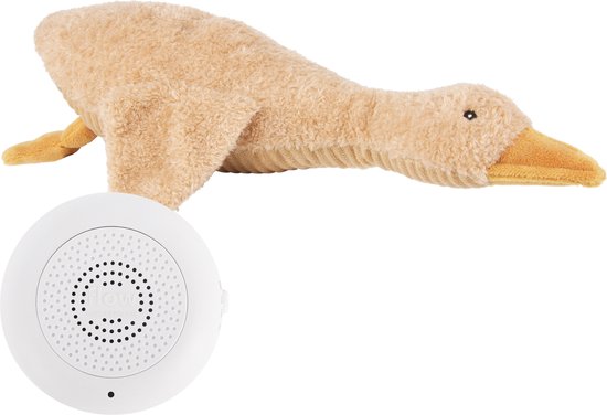 Flow Amsterdam - Peluche battement de coeur rechargeable - Liva Brown - Bruit White - Battement de coeur - Son de respiration