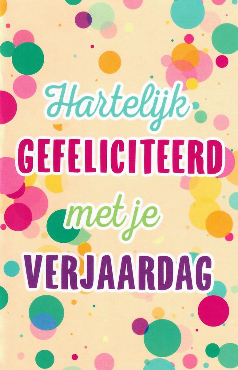 Wenskaart | 10 stuks | Hartelijk gefeliciteerd