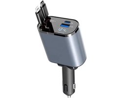 DISEV® 86W Autolader USB C - Autolader USB C & Lightning - Veilig en Compact - Auto snellader - 12-24V Auto Oplader - Sigaretten Aansteker Adapter - Autoaccessoires - Snellader