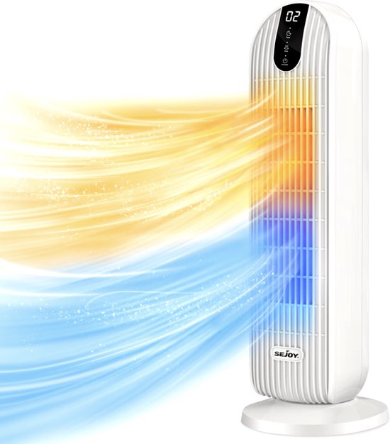 J&R Elektrische verwarming - Elektrische kachel - Heater - Ventilatoren - 3 standen - Heet - Warm - koel ventilator - Timer - 2000W - Wit