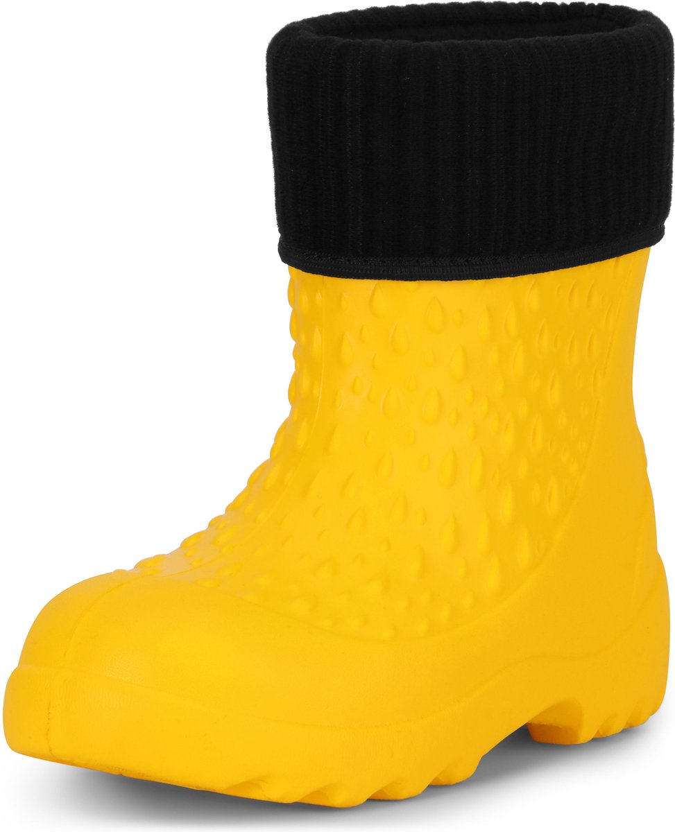 Ladeheid Kinder Regenlaarzen - Thermo Rubberlaarzen Vederlicht - EVA - LA-DW-KidsWinter - Geel 1032 - 26/27