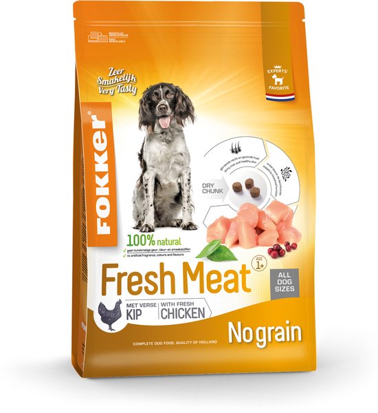 Fokker Plus Fresh Meat Kip&Aardappel - Hondenvoer - 2.5 kg