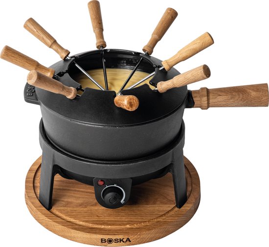 Boska Electric Fondue Set Pro - Pour chaque type de fondue - 8 personnes - Fonte élégante - Cordon Extra long