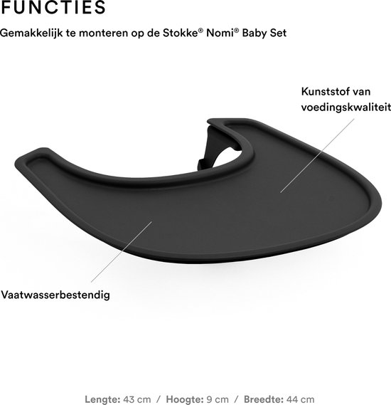 Stokke® Nomi® Eetblad - Black van Stokke — afbeelding 5