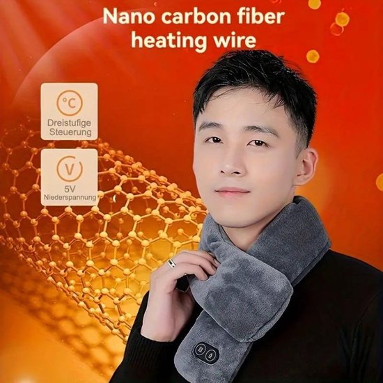 Écharpe chauffante Livano - Écharpe électrique - Rechargeable - Hiver - USB - Femme - Homme - Fille - Garçon - Rose