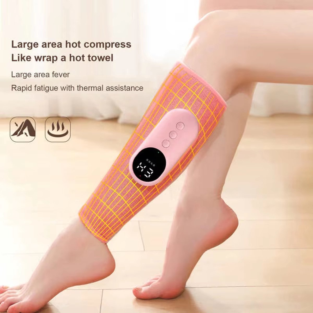 Beenmassage apparaat -Kuit massage -Beenmassage apparaat bloedsomloop -Voetmassage apparaat-Beenmassager - Draadloze Massage - Luchtcompressie - Verlicht Beenpijn - Verstelbare Intensiteit thumbnail 6