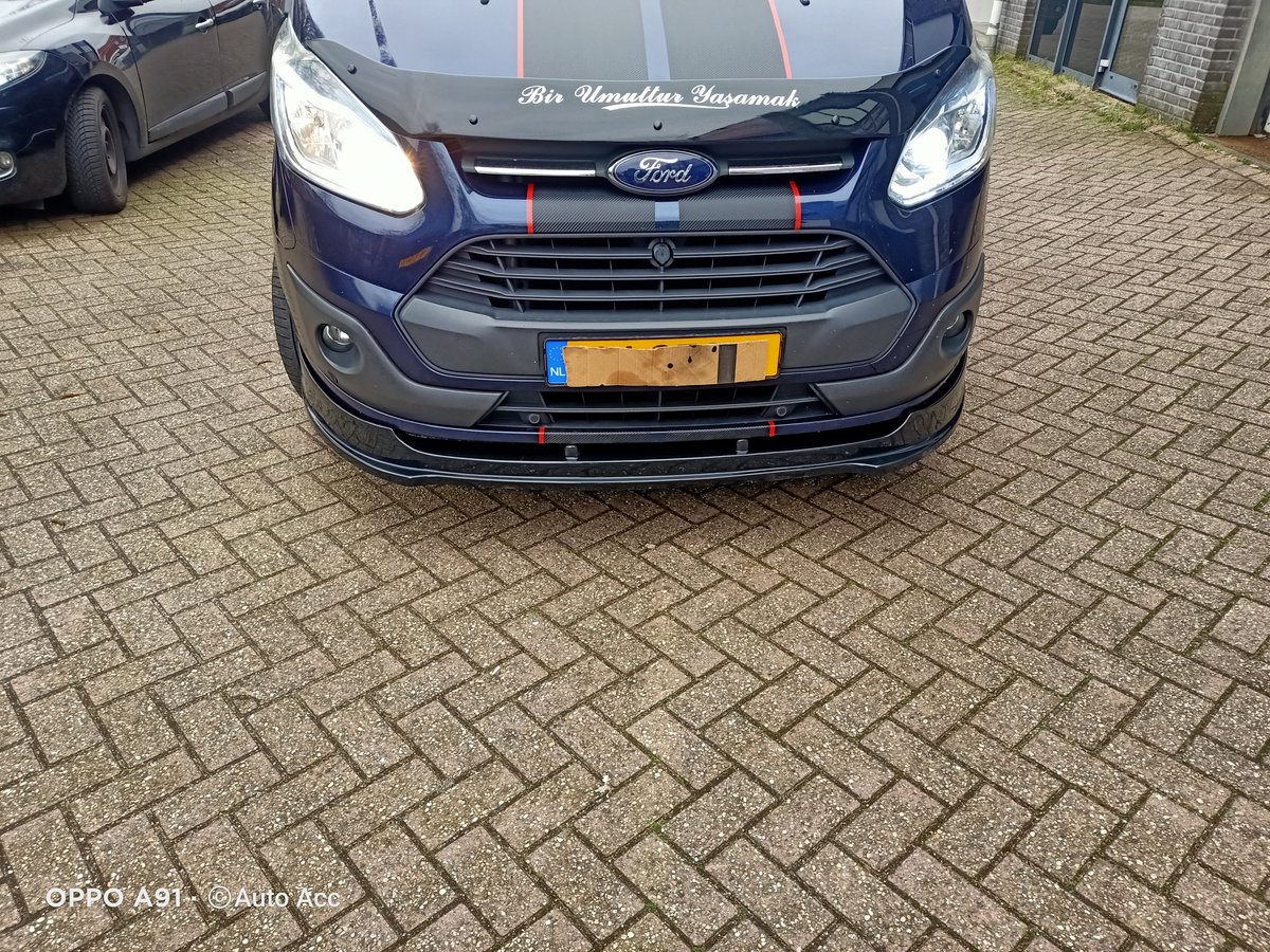 Custom 2012-2018 Voorspoiler Onderlip Voorlip Hoogglans Zwart