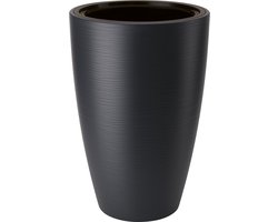 Form-Plastic - Bloempot - Plantenbak met inzet - vorstbestendig - 38x58 cm - Antraciet