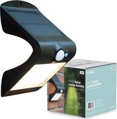 Bol.com FlinQ Geisha - Solar Wandlamp Buiten - Buitenlamp op Zonne Energie met Bewegingssensor - LED Tuinverlichting met Dag en ... aanbieding