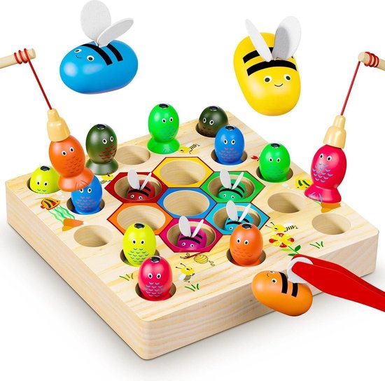 Ophy - Educatief speelgoed - Magnetisch visspel Houten speelgoed