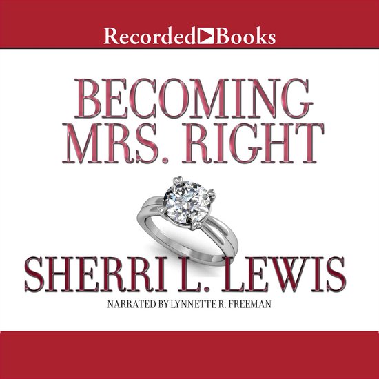 Boekomslag met de tekst 'BECOMING MRS. RIGHT' en een diamanten ring.