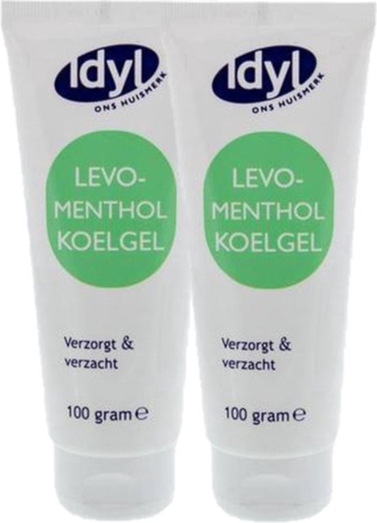 Foto: 2x idyl levomenthol koelgel verkoelende gel 2x 100g