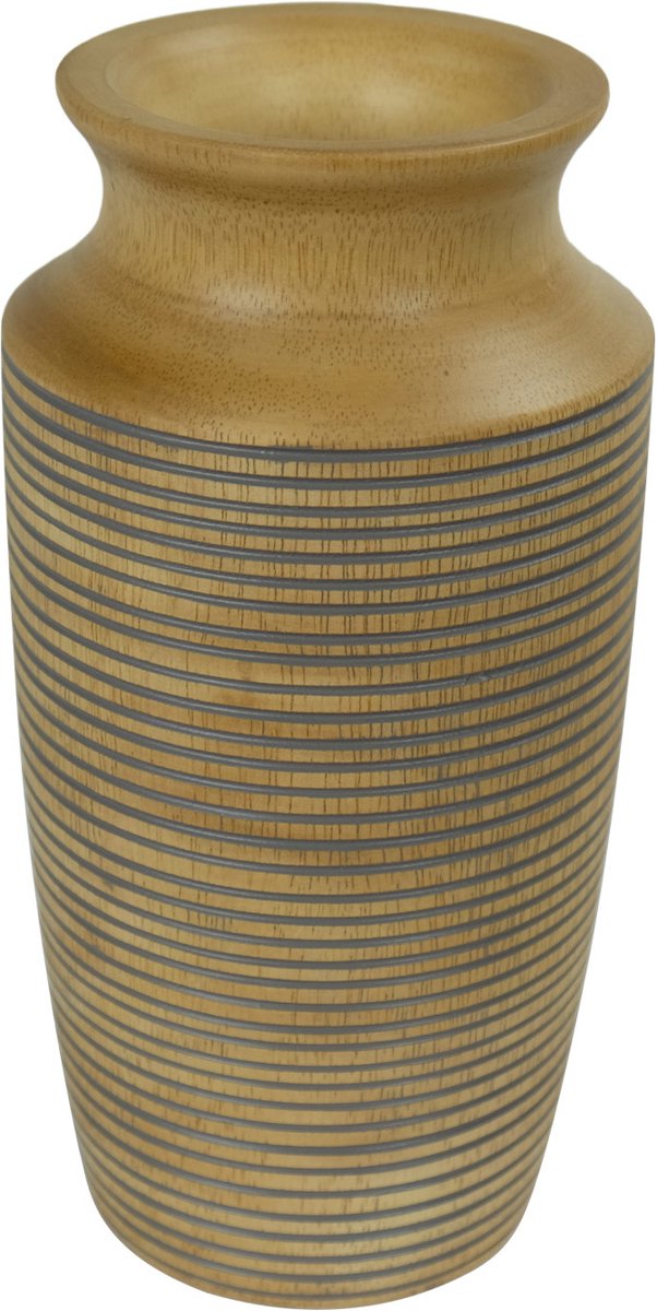Fine Asianliving Japandi Vaas Mangohout Handgemaakt Grijs D9xH21cm
