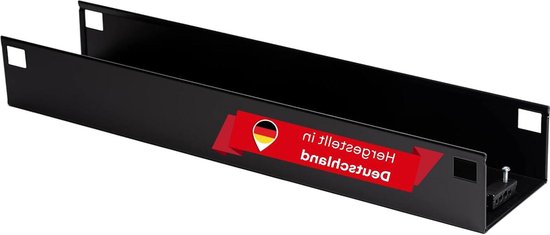 boho office® - Kabelbak - aan beide zijden inklapbare kabelbak in wit (RAL9016) voor installatie onder het tafelblad 57 cm