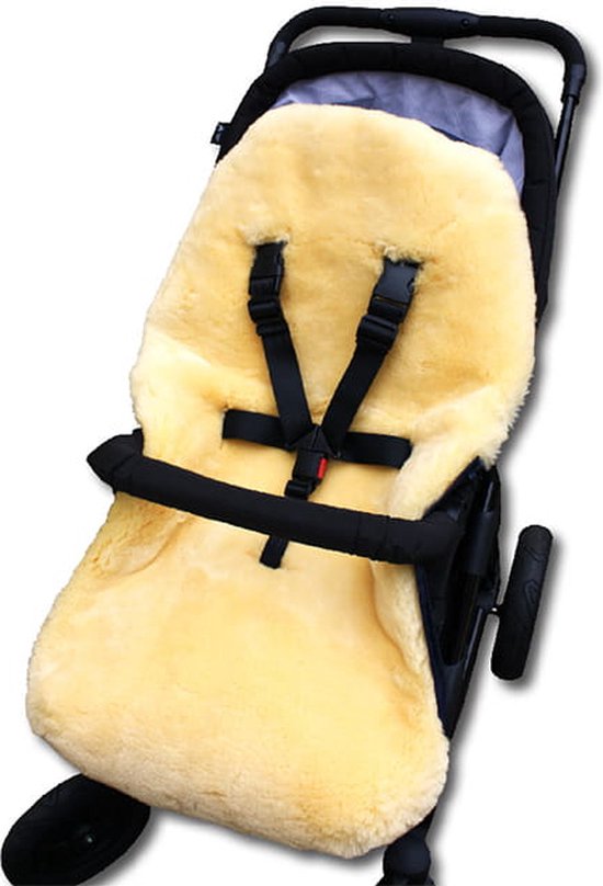 Schapenvacht Voetenzak - Deluxe (Lichtgrijs) 100% Echte Schapenwol - Veilig & Warm voor je Baby (Medicinale, Merino Schapenvacht) - Kinderwagen en Buggy van Merkloos — afbeelding 2