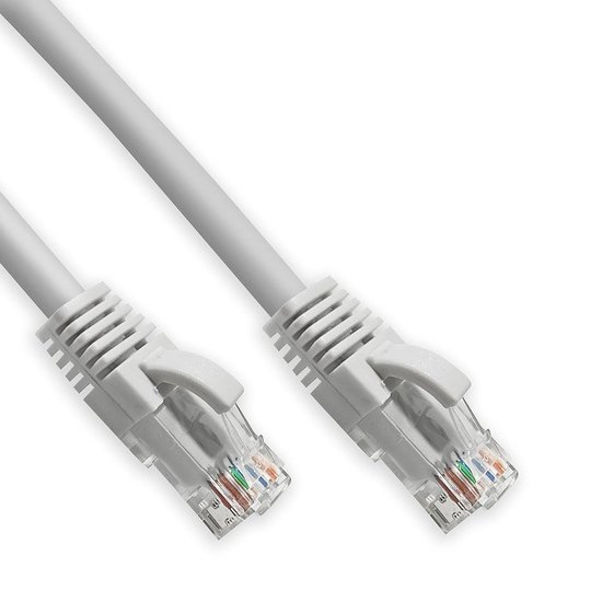 Foto: Ethernet lan kabel 15 m cat 6 u utp grijs lsoh netwerkkabel rj45 stekker 1 gb s routers modems switch repeater laptop netwerk