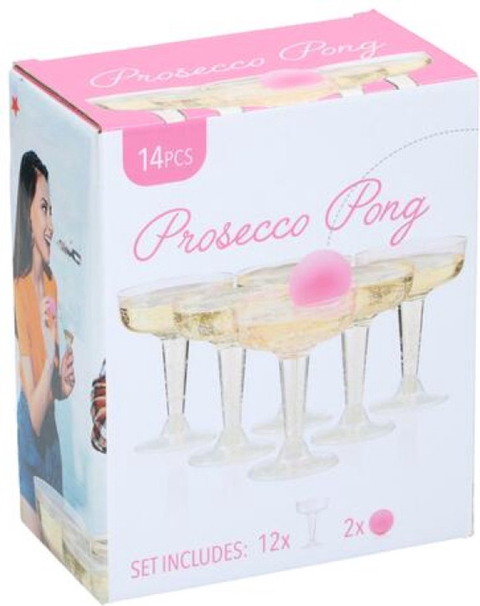 Prosecco Pong 14-delig - Beerpong voor vrouwen - Bierpong - Drankspel - Drank Spelletjes