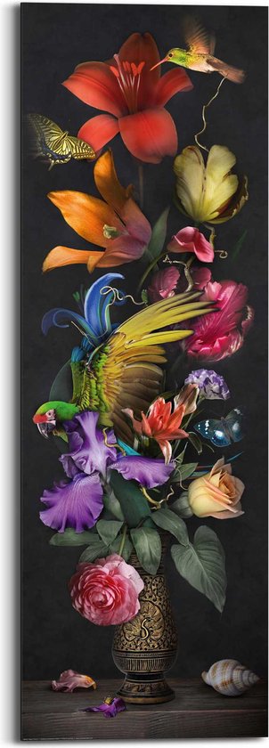 Foto: Reinders schilderij flower portrait 90x30cm hout