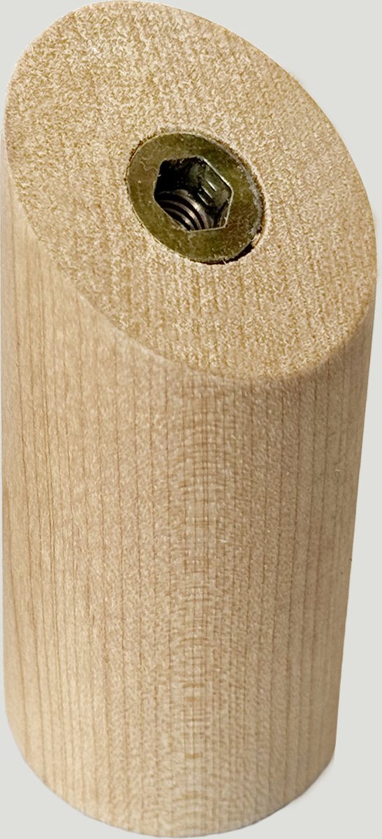 Set van 6 houten kledinghaken (kapstok), berkenhout