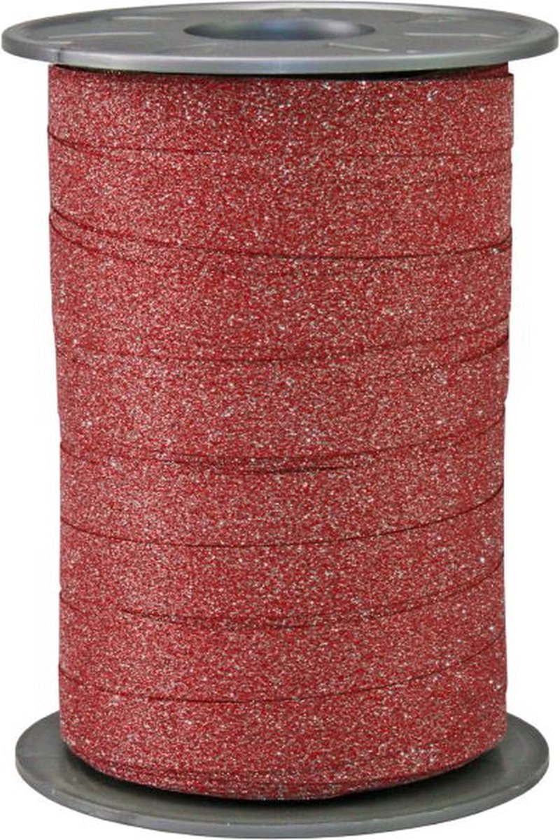 Krullint Glitter Bordeaux Rood - 10mm